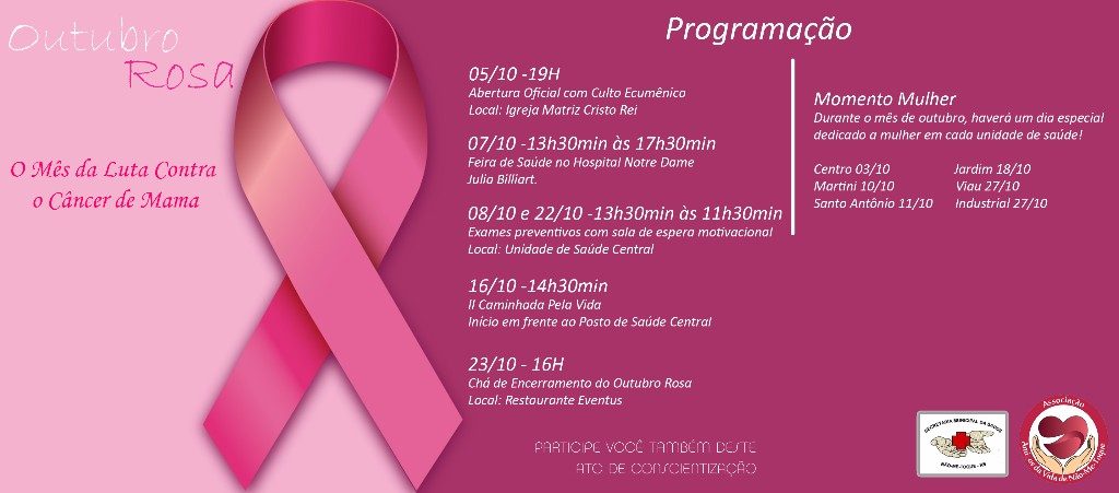 Programação do Outubro Rosa